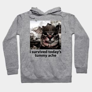 i survived today’s tummy ache unisex meme Hoodie